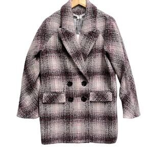 Veronica Beard Deena Dickey Coat in Bordeaux Multi Size M NWT